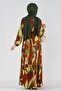 Yellow Viscose Azalea Dress - Flounced Skirt - 5