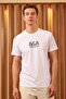 Comfort Fit Printed Men's White T-Shirt Mars14 - 2