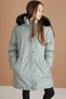 Green Fur Lined Detachable Hooded Girls' Coat 19354 - 5