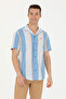 Men's Cobalt Blue Short Sleeve Shirt 50263670-Vr045 - 3
