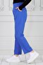 Tight Leg Trousers with Belt Detail-Blue - 5