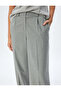 High Waist Wide Leg Pocket Pleat Detailed Trousers - 5