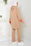 Camel Neon Garnished Hooded Tracksuit Set - HM2465 - 5