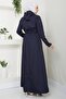 Navy Blue Hooded Leopard Trench Coat - HM2474 - 6
