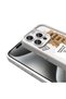 iPhone 15 Pro Case Camera Protected Printed Back Surface Zore Classy Cover - Light Brown - 8