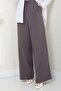 Eyelet Detailed Lace-Up Trousers Smoked Hm2431 - 4