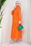Baby Collar Hijab Dress Orange - 3
