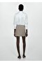 Houndstooth patterned mini skirt - 4