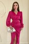 V-Neck Satin Dress - 3