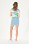 Women's Light Blue Mini Length Jean Skirt 50263755-Dn0021 - 4