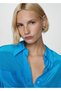 Long Satin Shirt with Asymmetric Closure - 7