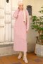 Corduroy Knitwear Dress Powder HM2247 - 3