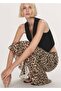 Gathered Leopard Print Skirt - 6