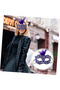 Delux Series Event Accessory Vivid Detail Glitter Ornament Black Velvet Party Mask 19X21 cm - 3