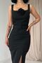 Rose Motif Atlas Dress - 3