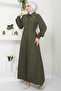 Beaded Sofia Dress Khaki Hm2476 - 3