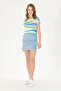Women's Light Blue Mini Length Jean Skirt 50263755-Dn0021 - 3