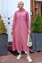 Buttoned Shirt Dress Dusty Rose HM2225 - 5