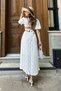 Balloon Sleeve Belted Dress - 4