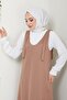 Nehir Knit Vest Dress Taupe color HM2389 - 4