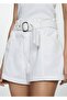 Denim Shorts with Belt - 5