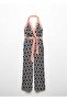 Belted, Patterned Jumpsuit - 3