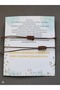 Amber Friend Bracelet - Couple Bracelet Brown Color Adjustable Length - 2