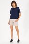 Women's Navy Blue Crew Neck T-Shirt 50263757 -Vr033 - 4