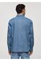 Regular Cut Denim Shirt Jacket with Pockets - 4