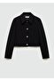 Buttoned Cropped Jacket - 3