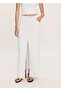 Slit denim skirt