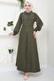 Beaded Sofia Dress Khaki Hm2476