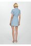 Belted Denim Dress - 4