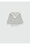 Striped and Ruffled Sweater - 4