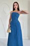 Strapless Maxi Denim Dress - 3