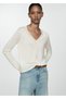 V-neck thin knitwear sweater
