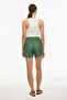 Happy Regular Fit Short Length Straight Leg Dark Green Women's Shorts - 4
