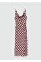 Square Print Midi Dress - 3
