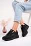 Asel Guaranteed Women's Orthopedic Daily Lace-Up Side Zipper Comfortable Sneaker Sports Shoes - 4
