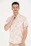 Men's Stone Color Short Sleeve Shirt - 50263878 -Vr049 - 2