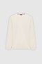Ds Damat Regular Fit Ecru Plain Knitted Wool Knitwear Sweater - 5