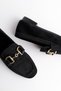 Mona Guaranteed Metal Buckle Leather Women's Loafer Casual Shoes - 2