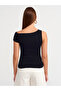 30977 Gathered Asymmetrical Blouse-Black - 2