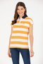 Women's Orange Polo Neck T-Shirt 50263969-Vr051 - 2