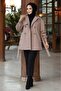 Double Breasted Collar Trench Coat with Button Detail on the Front - 2