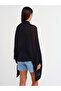 60232 Kimono Sleeve Asymmetrical Knitwear Cardigan-Black - 2