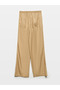 71536 Waist-Tied Flowy Trousers-Camel - 2