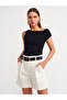 30977 Gathered Asymmetrical Blouse-Black - 3