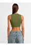 30125 Crop Top-khaki - 2