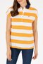 Women's Orange Polo Neck T-Shirt 50263969-Vr051 - 6